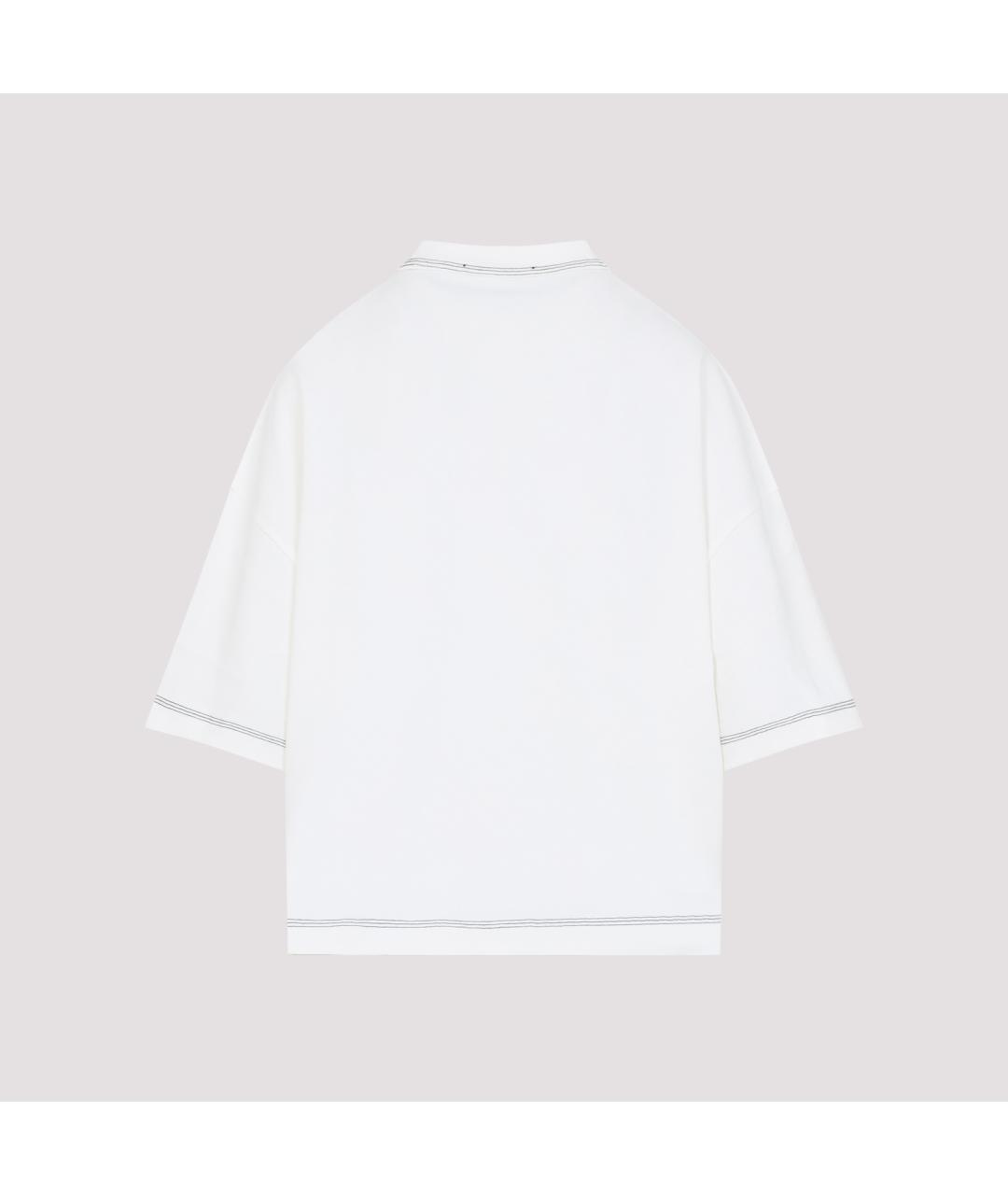 JACQUEMUS Белая хлопковая футболка, фото 2