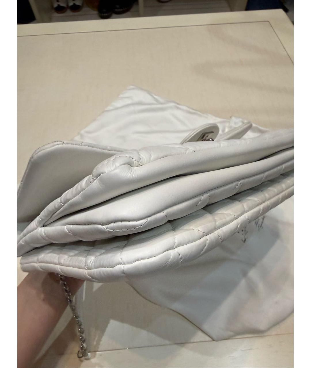 CHANEL Белая кожаная сумка тоут, фото 6