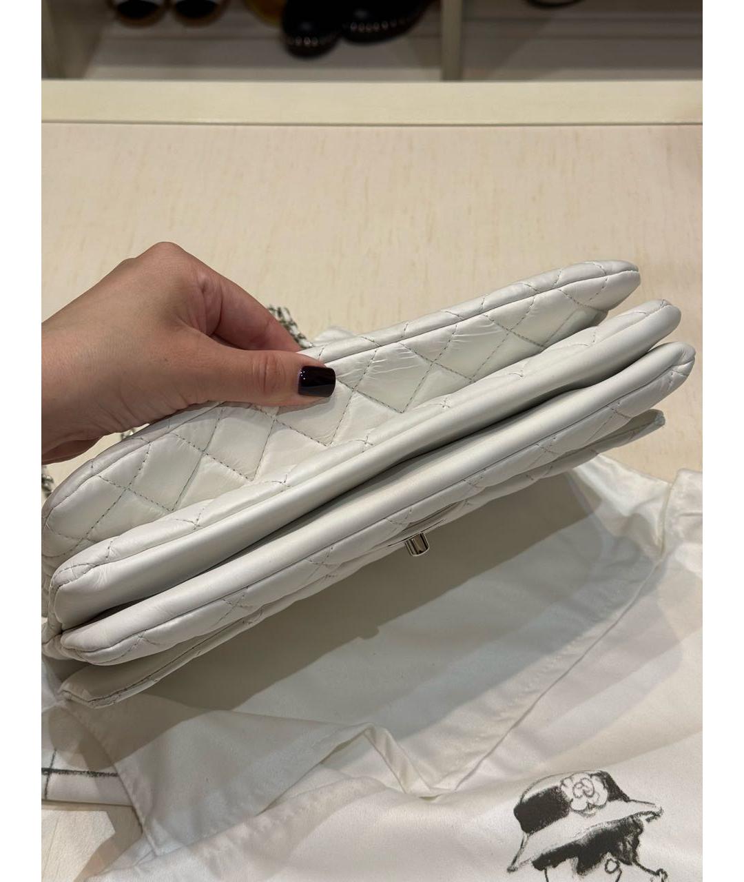 CHANEL Белая кожаная сумка тоут, фото 7