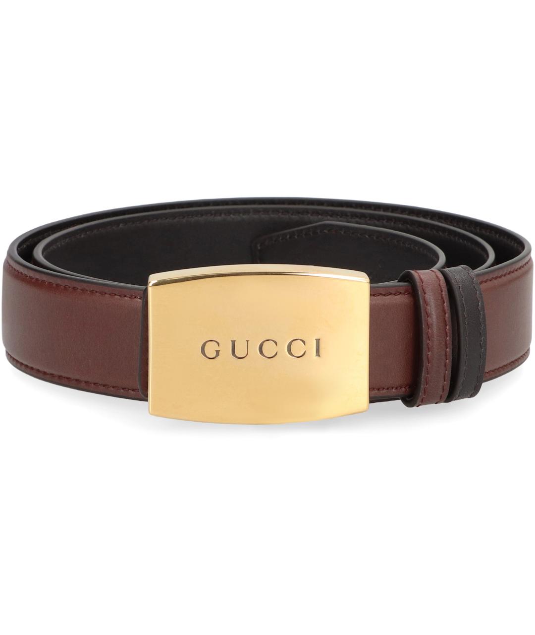 GUCCI Коричневый кожаный ремень, фото 1