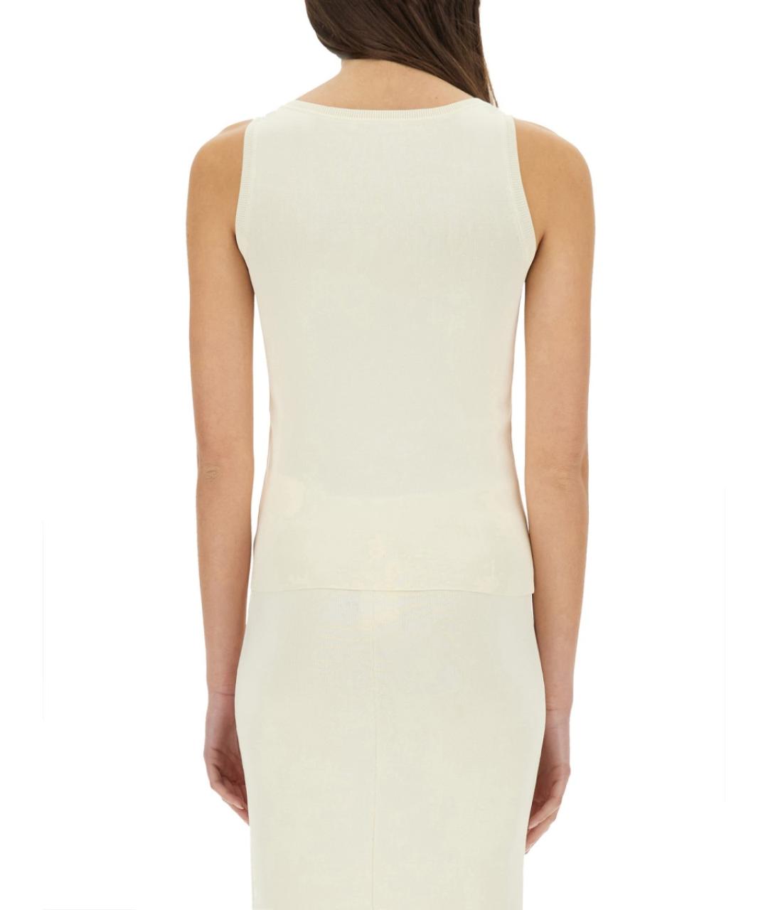 MAX MARA Белая вискозная майка, фото 3