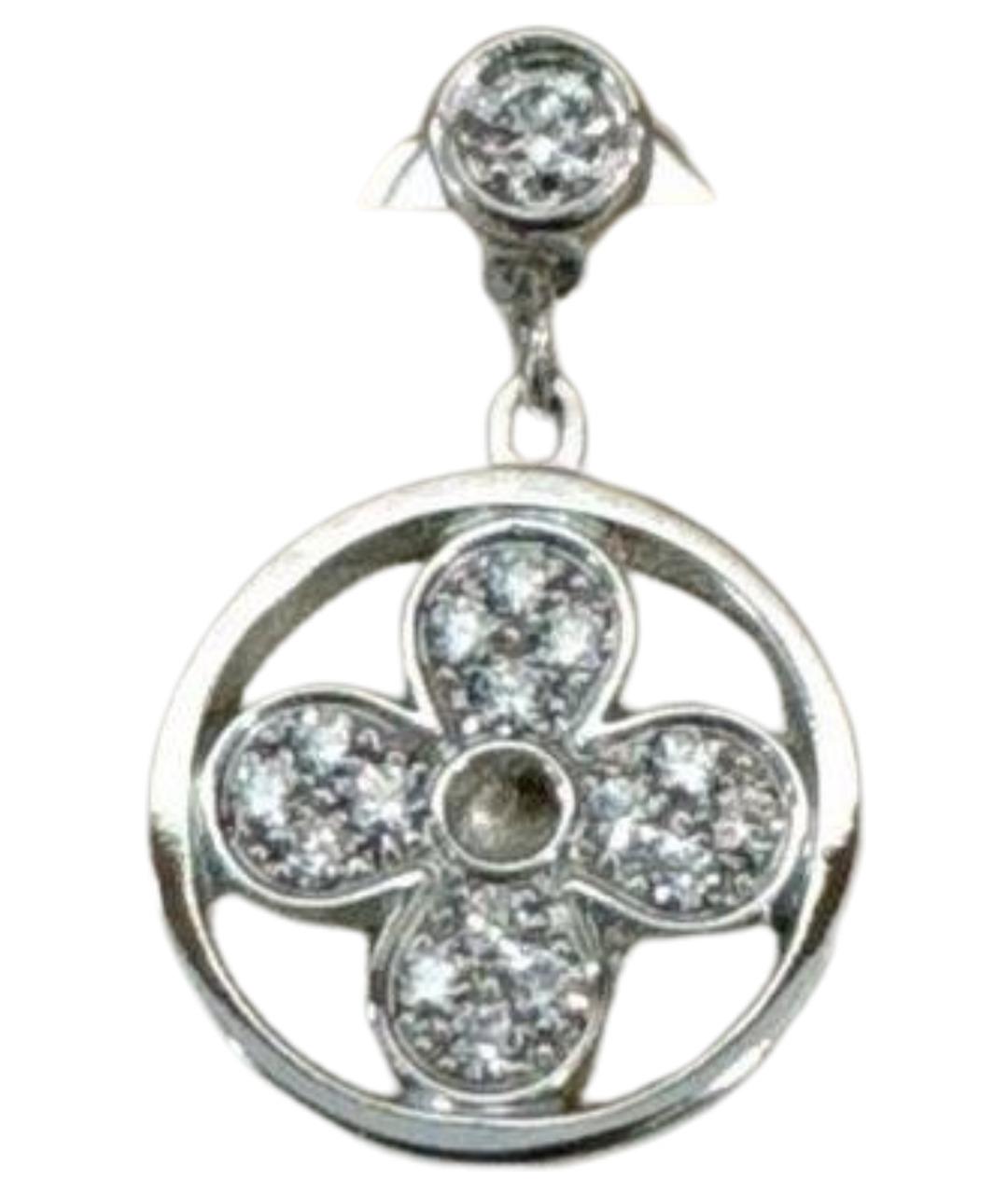 LOUIS VUITTON Серебряные серьги из белого золота, фото 1