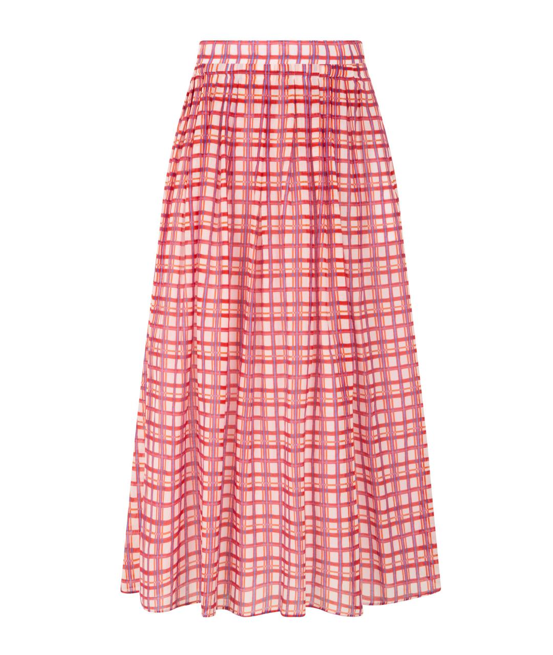 MAX MARA STUDIO Красная хлопковая юбка миди, фото 1