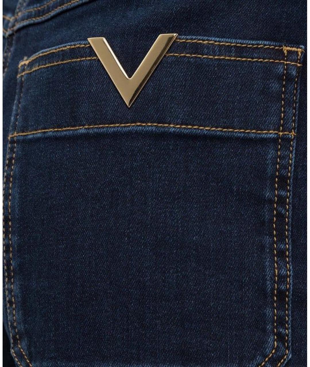 VALENTINO Темно-синие деним шорты, фото 4