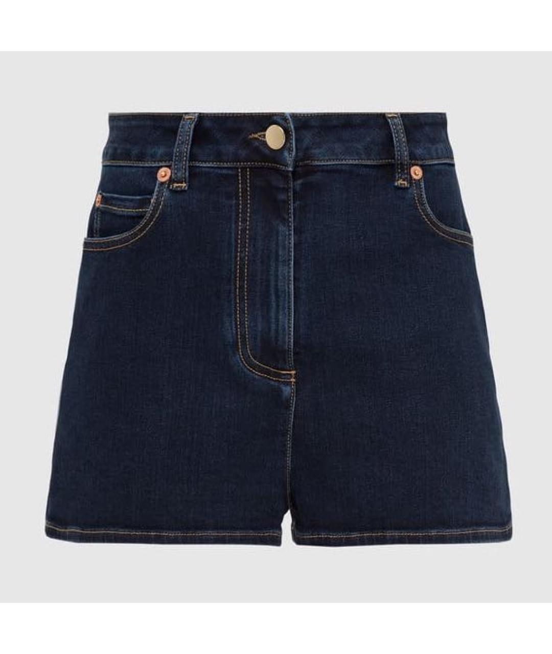VALENTINO Темно-синие деним шорты, фото 5