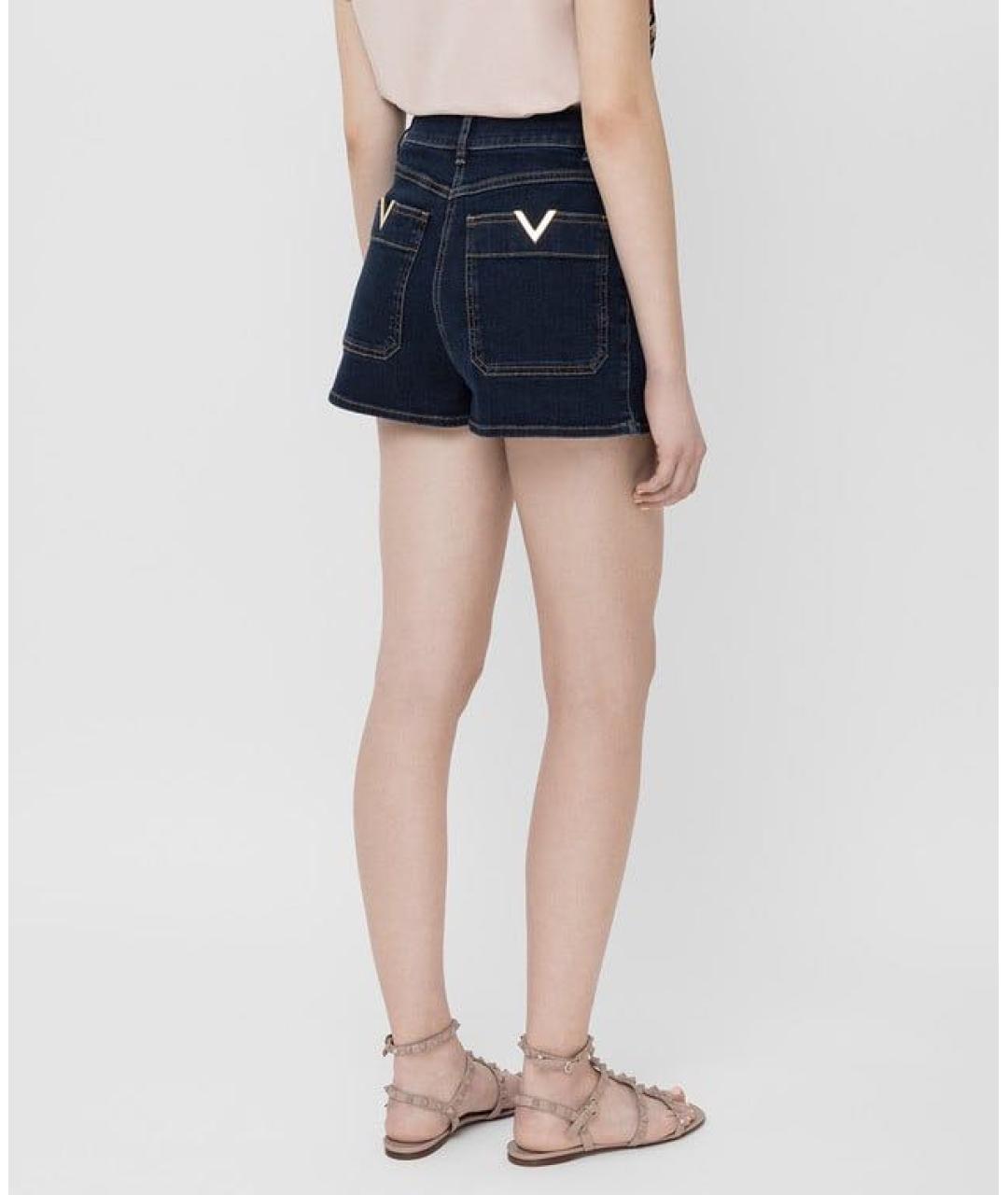 VALENTINO Темно-синие деним шорты, фото 3