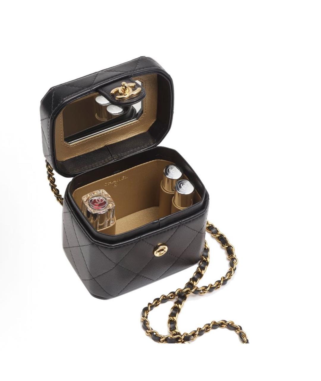 CHANEL Черная кожаная сумка через плечо, фото 6