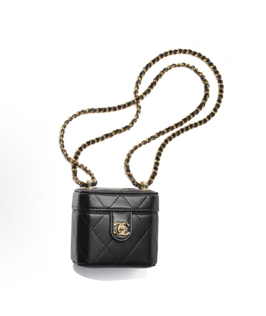 CHANEL Черная кожаная сумка через плечо, фото 7
