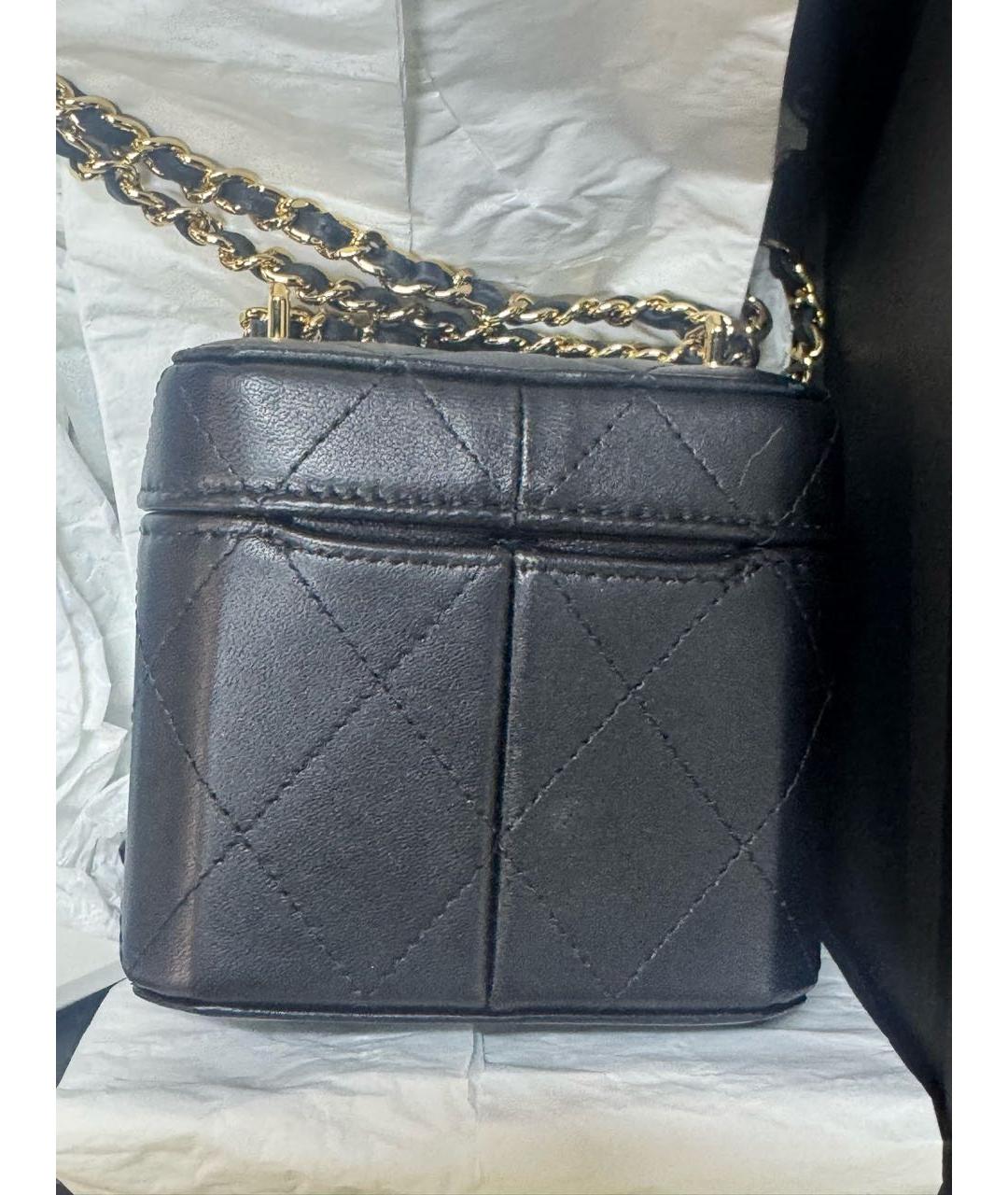 CHANEL Черная кожаная сумка через плечо, фото 4