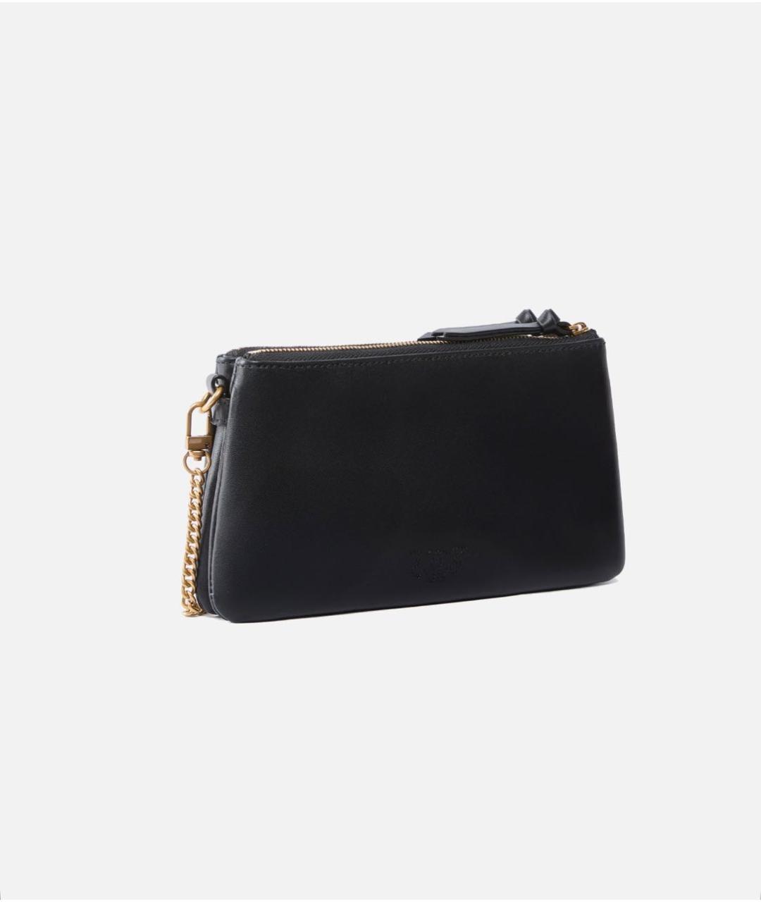 PINKO Черная кожаная сумка через плечо, фото 3