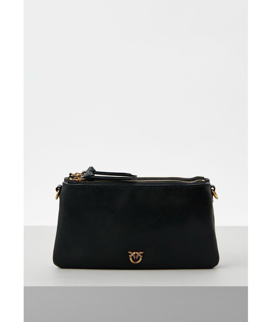 PINKO Черная кожаная сумка через плечо, фото 8