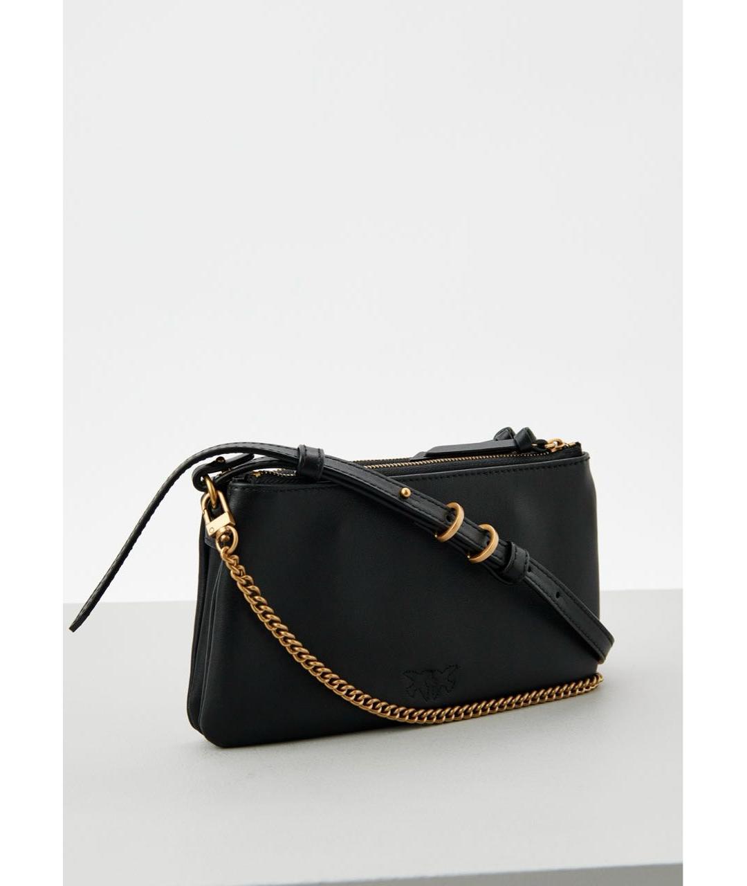 PINKO Черная кожаная сумка через плечо, фото 2
