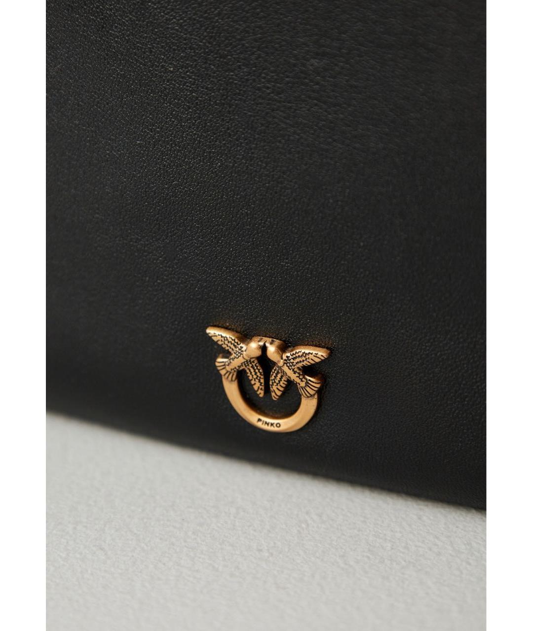 PINKO Черная кожаная сумка через плечо, фото 7
