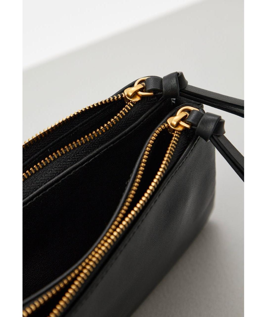 PINKO Черная кожаная сумка через плечо, фото 4