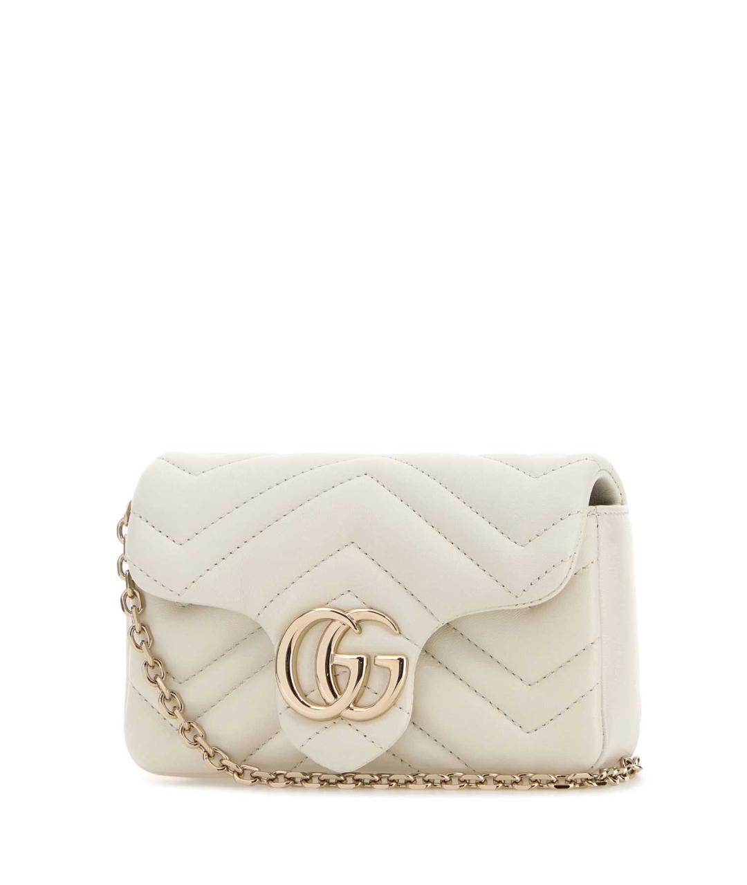 GUCCI Белая кожаная сумка через плечо, фото 2