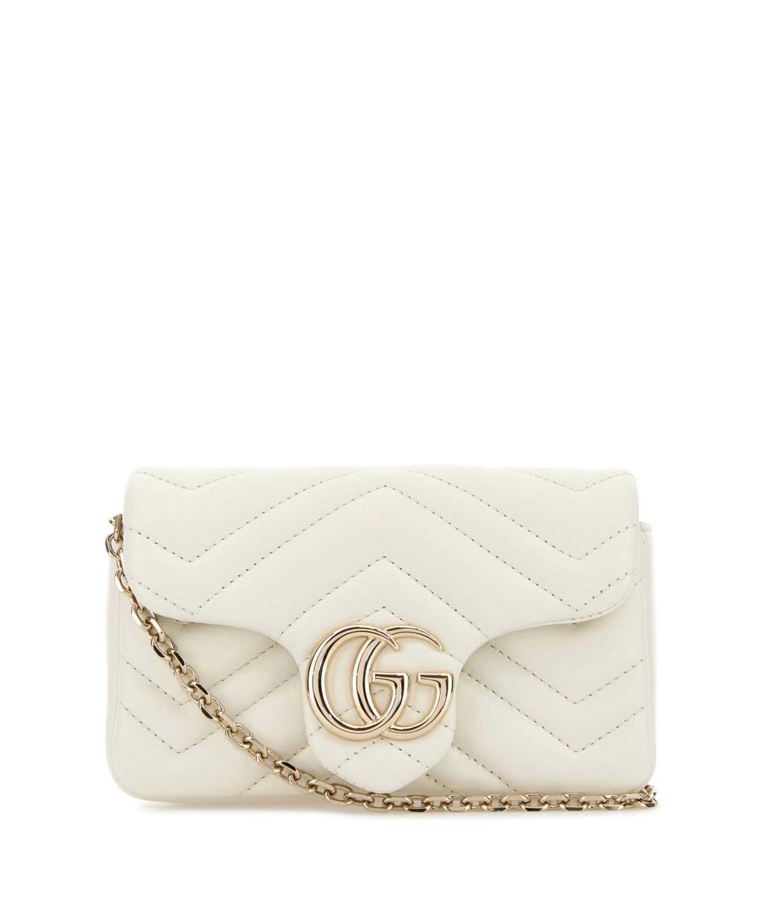 GUCCI Белая кожаная сумка через плечо, фото 1