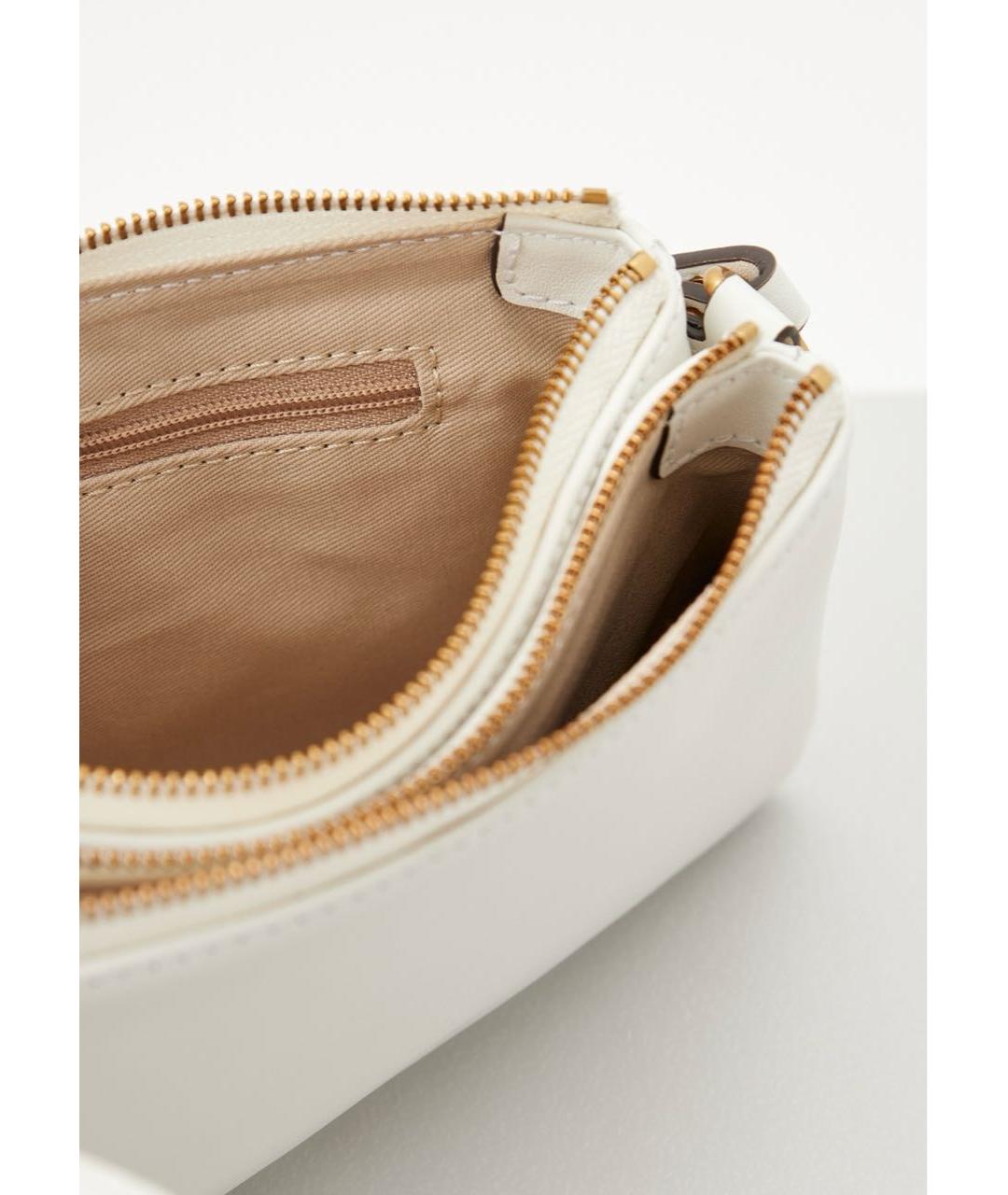 PINKO Белая кожаная сумка через плечо, фото 4