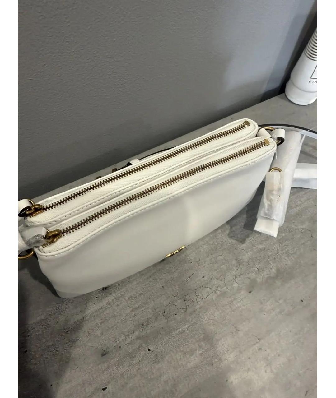 PINKO Белая кожаная сумка через плечо, фото 7