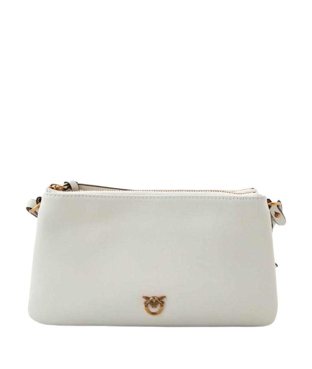 PINKO Белая кожаная сумка через плечо, фото 1