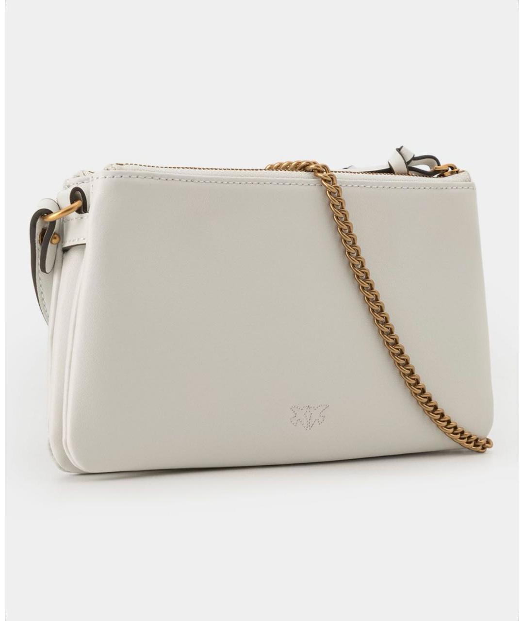 PINKO Белая кожаная сумка через плечо, фото 3