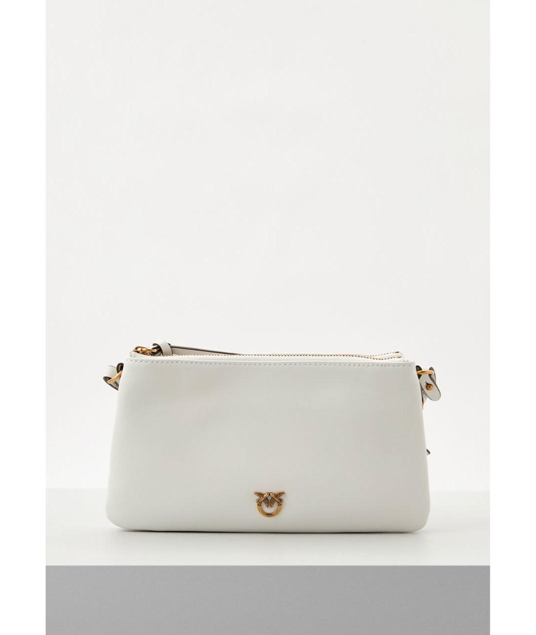 PINKO Белая кожаная сумка через плечо, фото 8