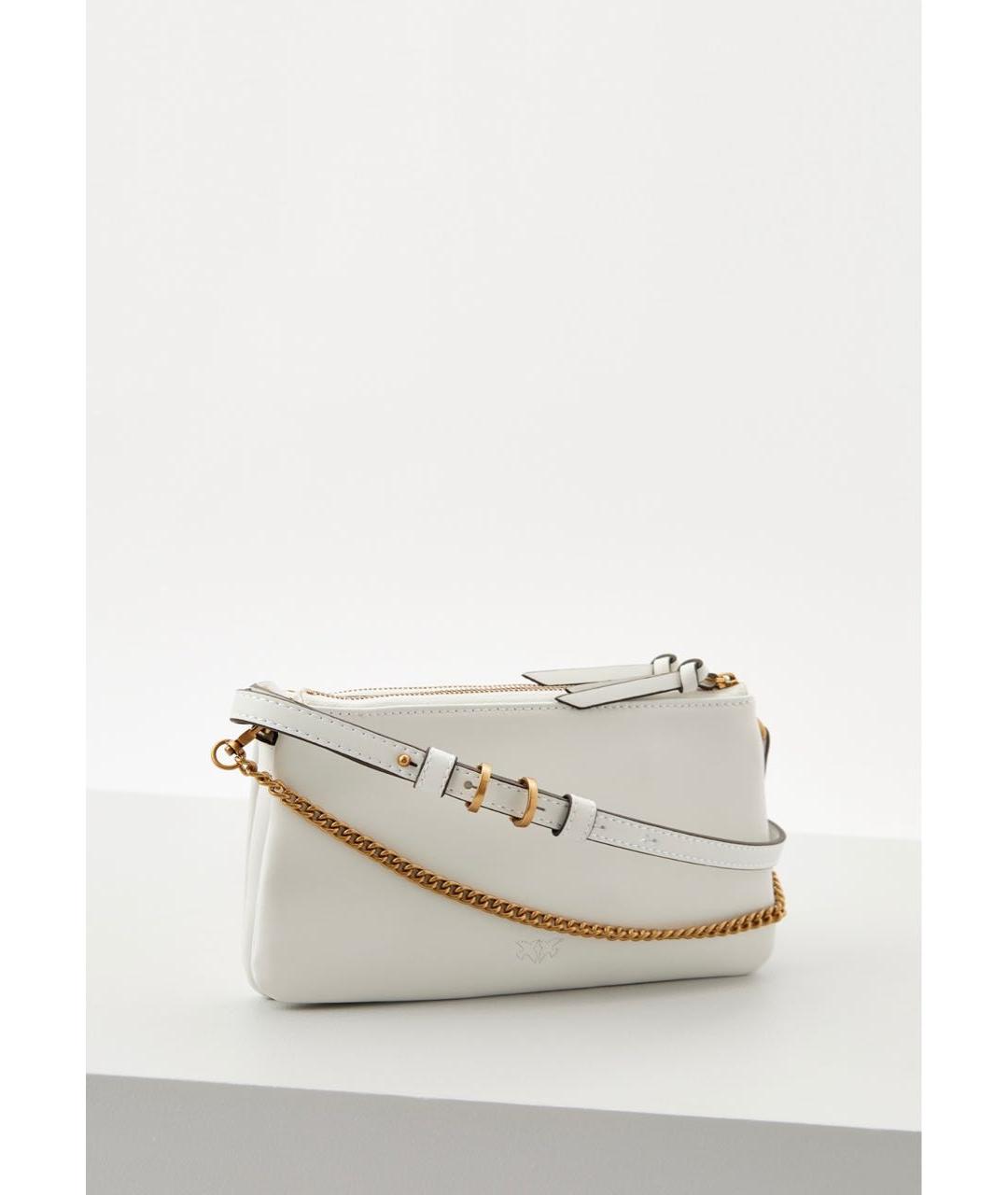 PINKO Белая кожаная сумка через плечо, фото 2