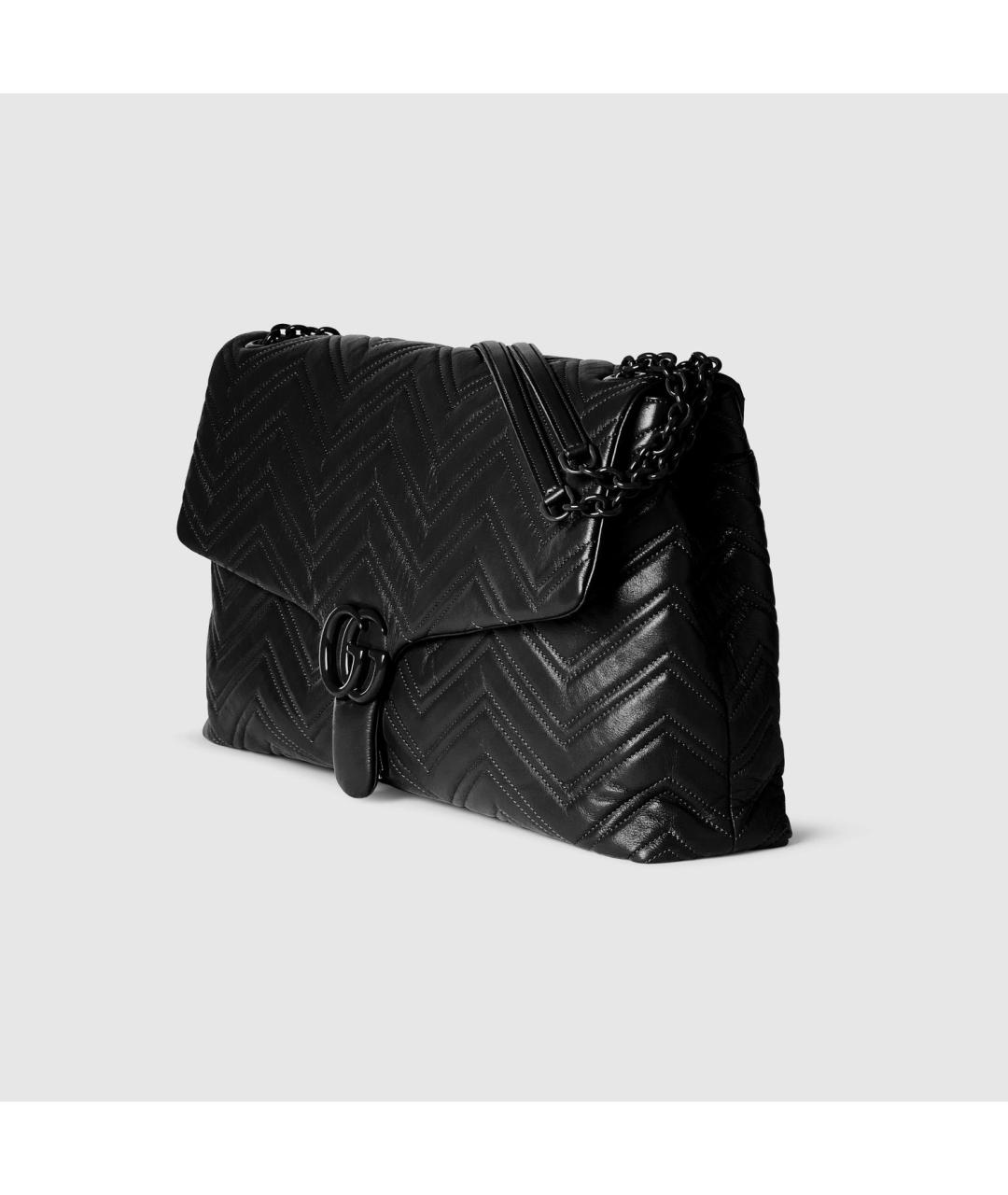 GUCCI Черная кожаная сумка через плечо, фото 2
