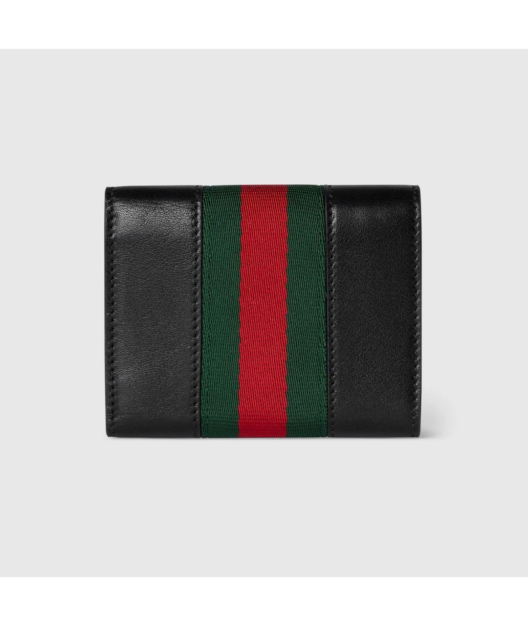 GUCCI Черный кожаный кошелек, фото 4