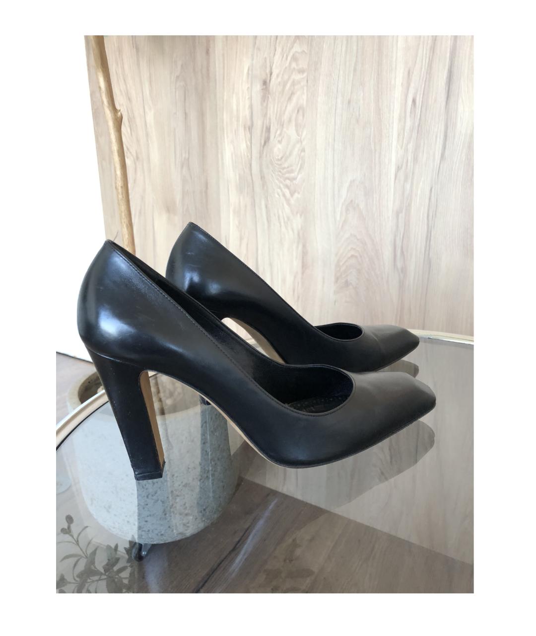 MANOLO BLAHNIK Черные кожаные туфли, фото 7