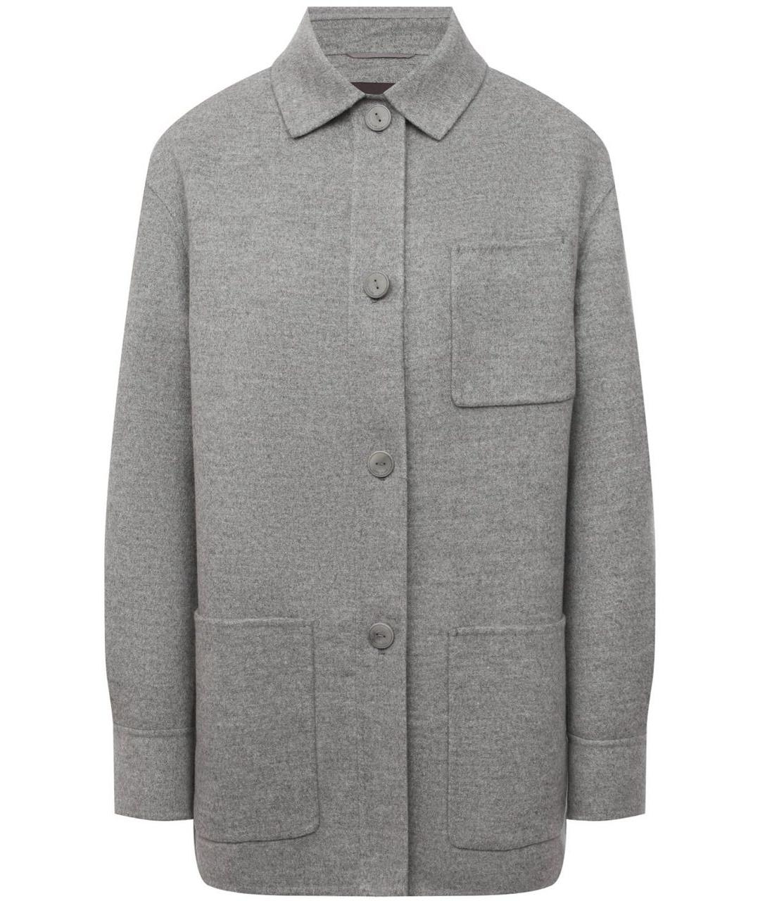 LORO PIANA Серая кашемировая куртка, фото 1