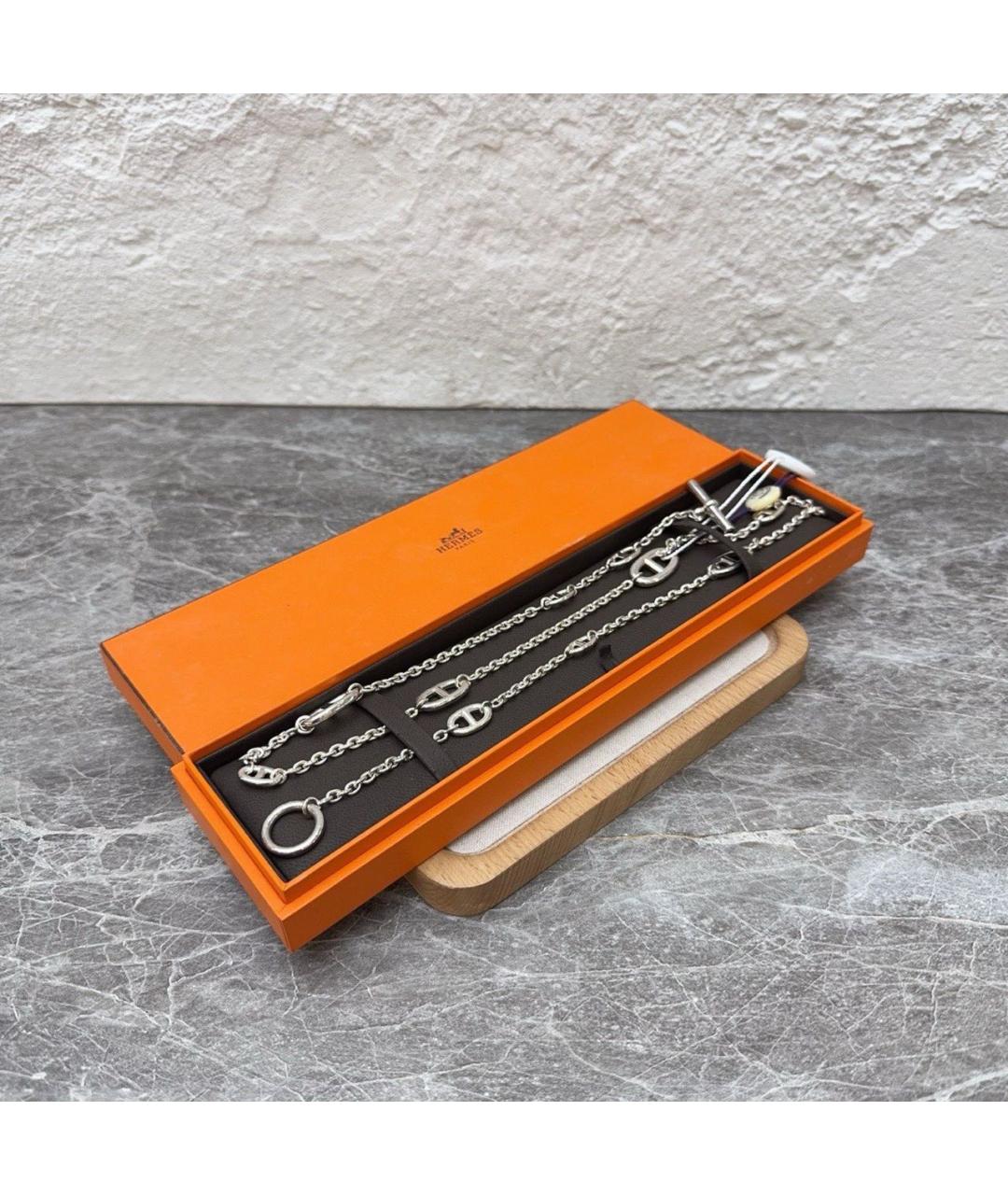 HERMES Серебряное серебряное колье, фото 2