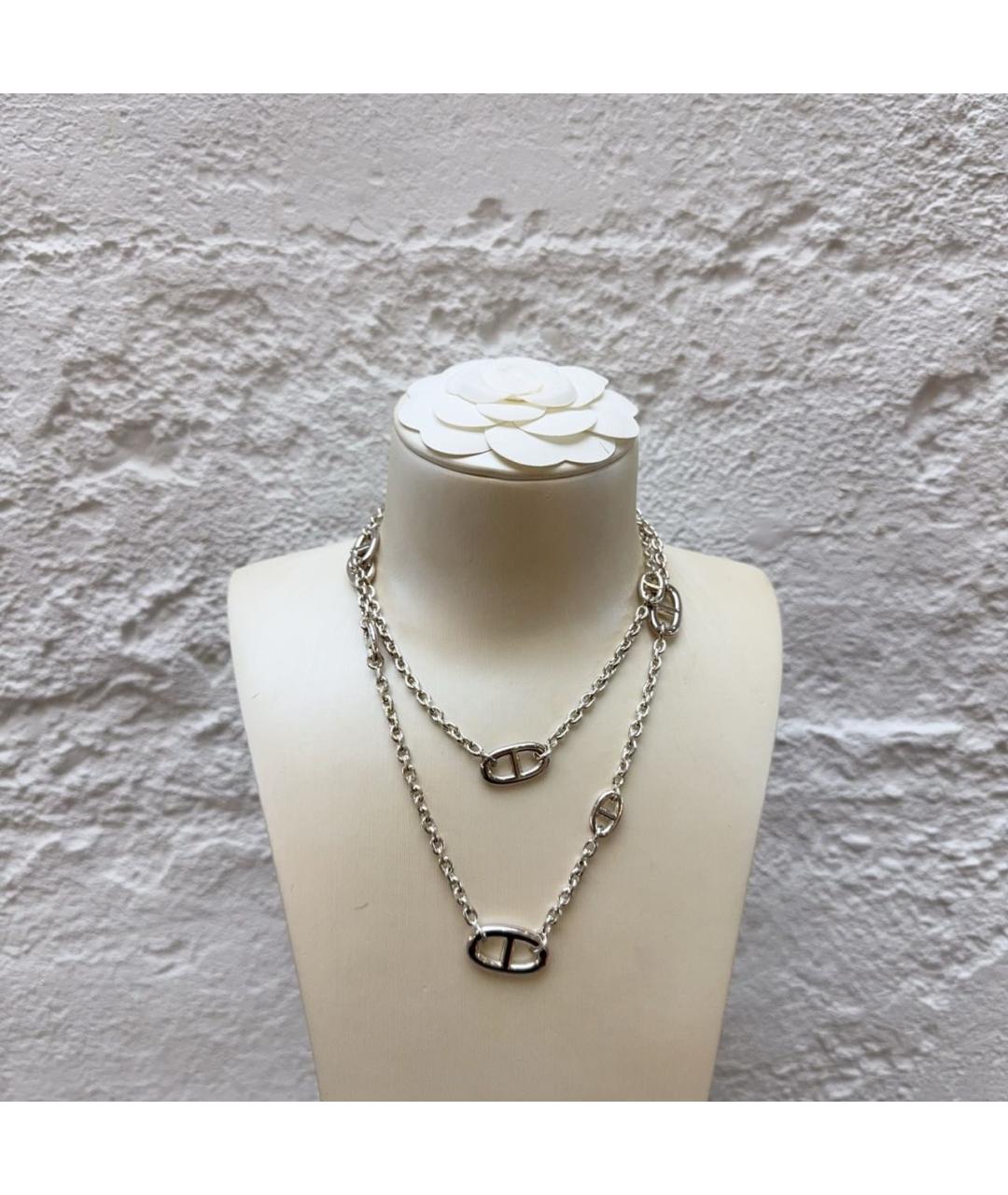 HERMES Серебряное серебряное колье, фото 4