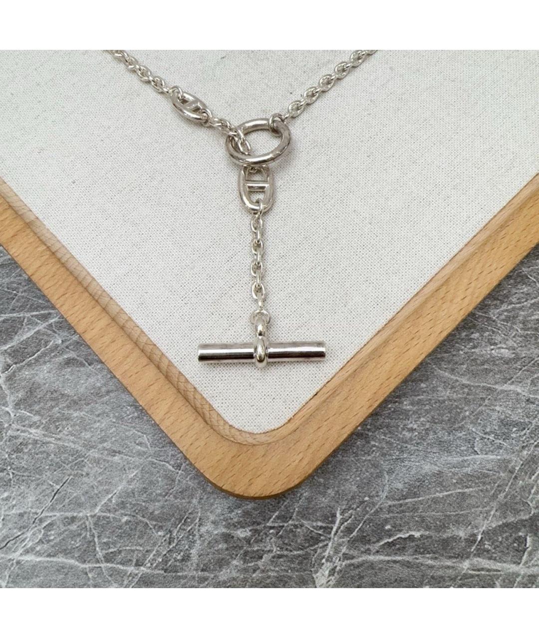 HERMES Серебряное серебряное колье, фото 3