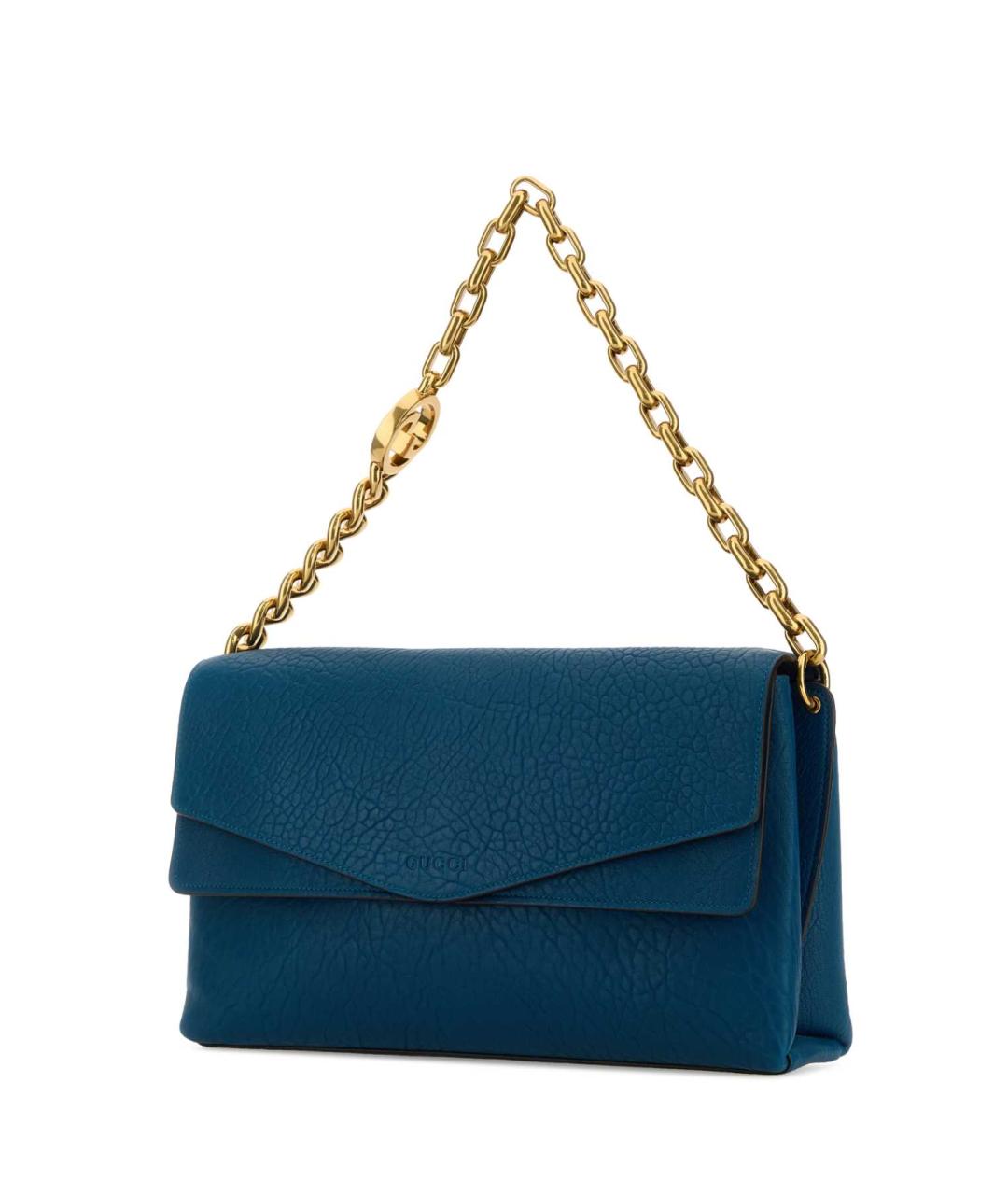 GUCCI Синяя кожаная сумка через плечо, фото 2