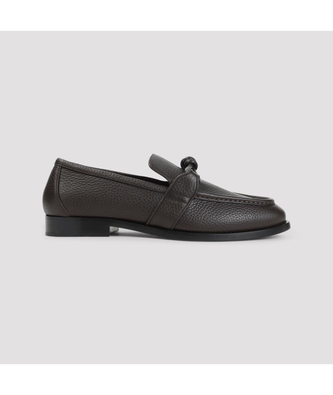 BOTTEGA VENETA Коричневые кожаные лоферы, фото 2