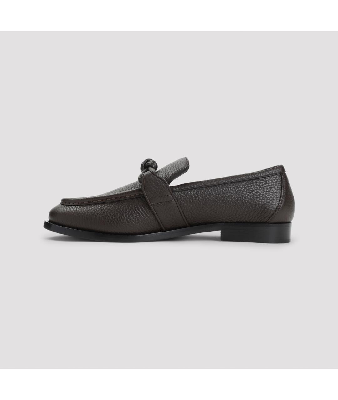 BOTTEGA VENETA Коричневые кожаные лоферы, фото 3