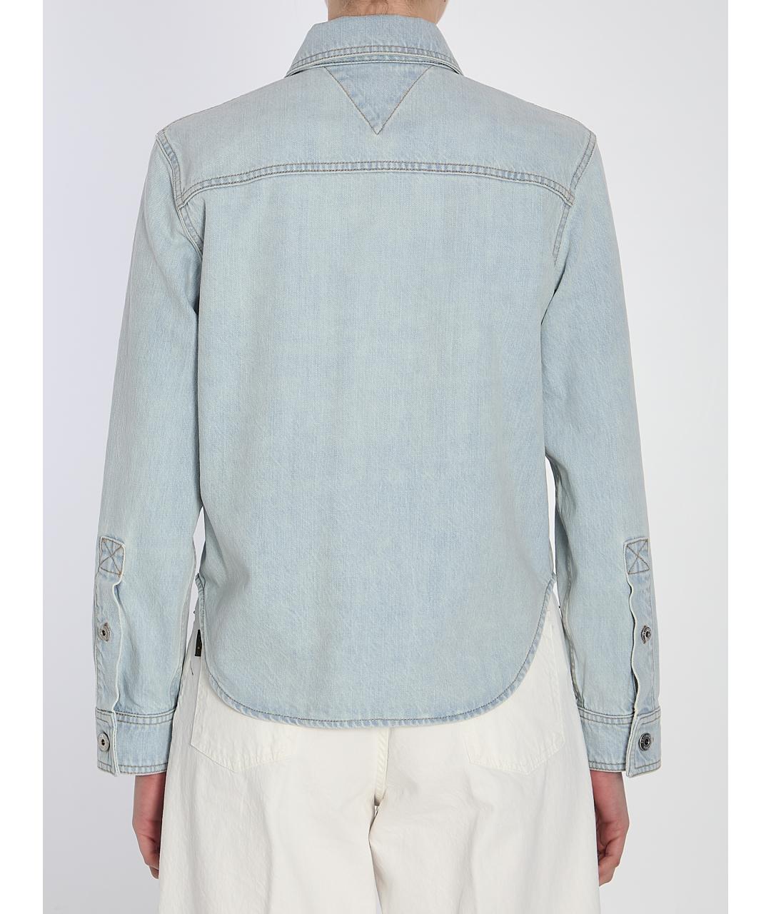 BOTTEGA VENETA Голубая деним рубашка, фото 4