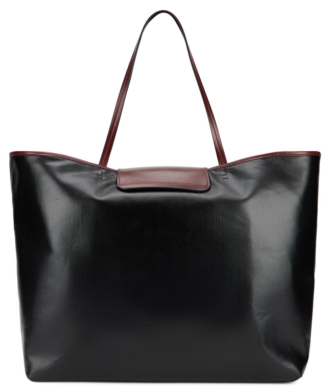 VERSACE Черная хлопковая сумка тоут, фото 4