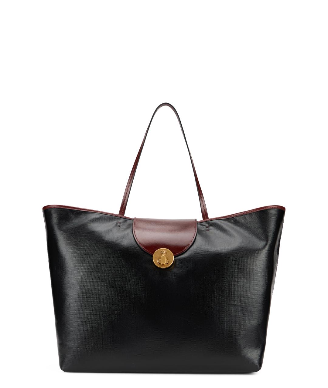 VERSACE Черная хлопковая сумка тоут, фото 1