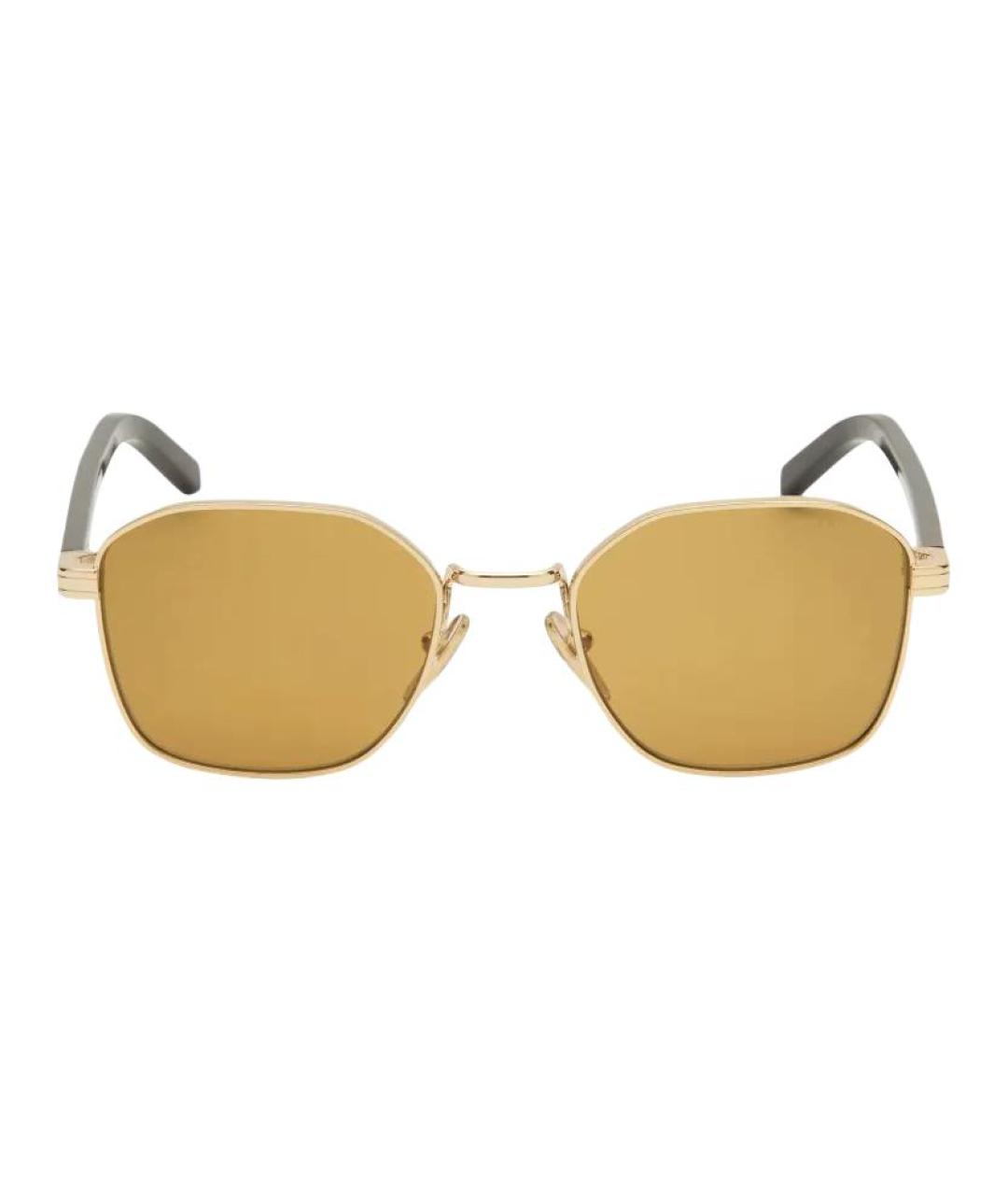 PRADA Коричневые металлические солнцезащитные очки, фото 2