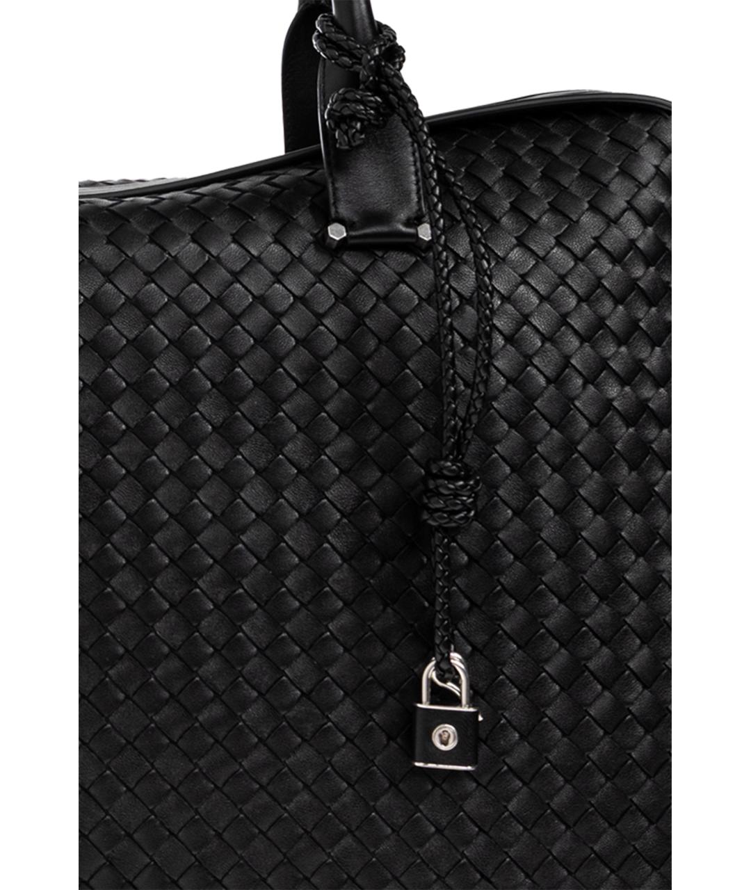 BOTTEGA VENETA Черная кожаная сумка тоут, фото 5