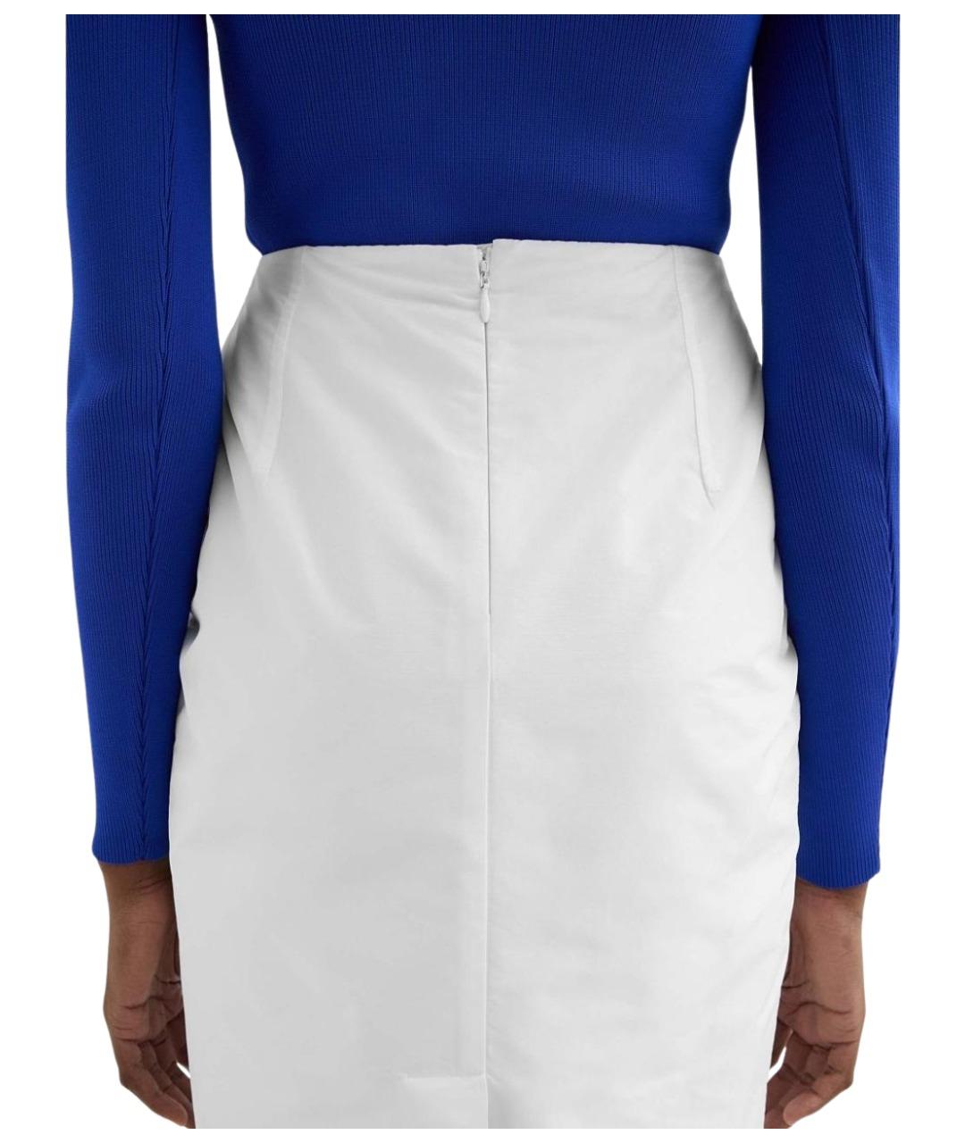 JIL SANDER Белая юбка миди, фото 4