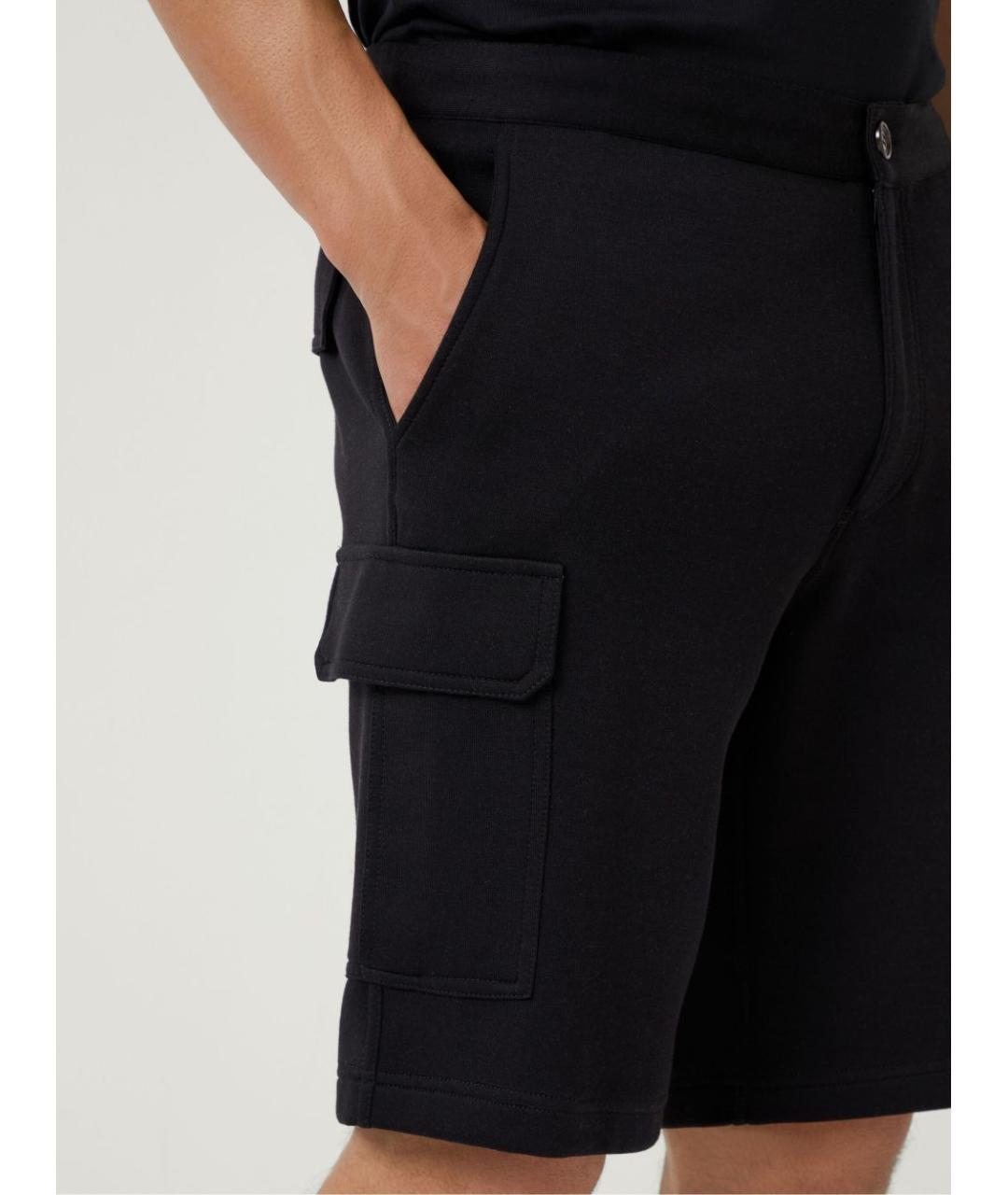 BRUNELLO CUCINELLI Черные хлопковые шорты, фото 2