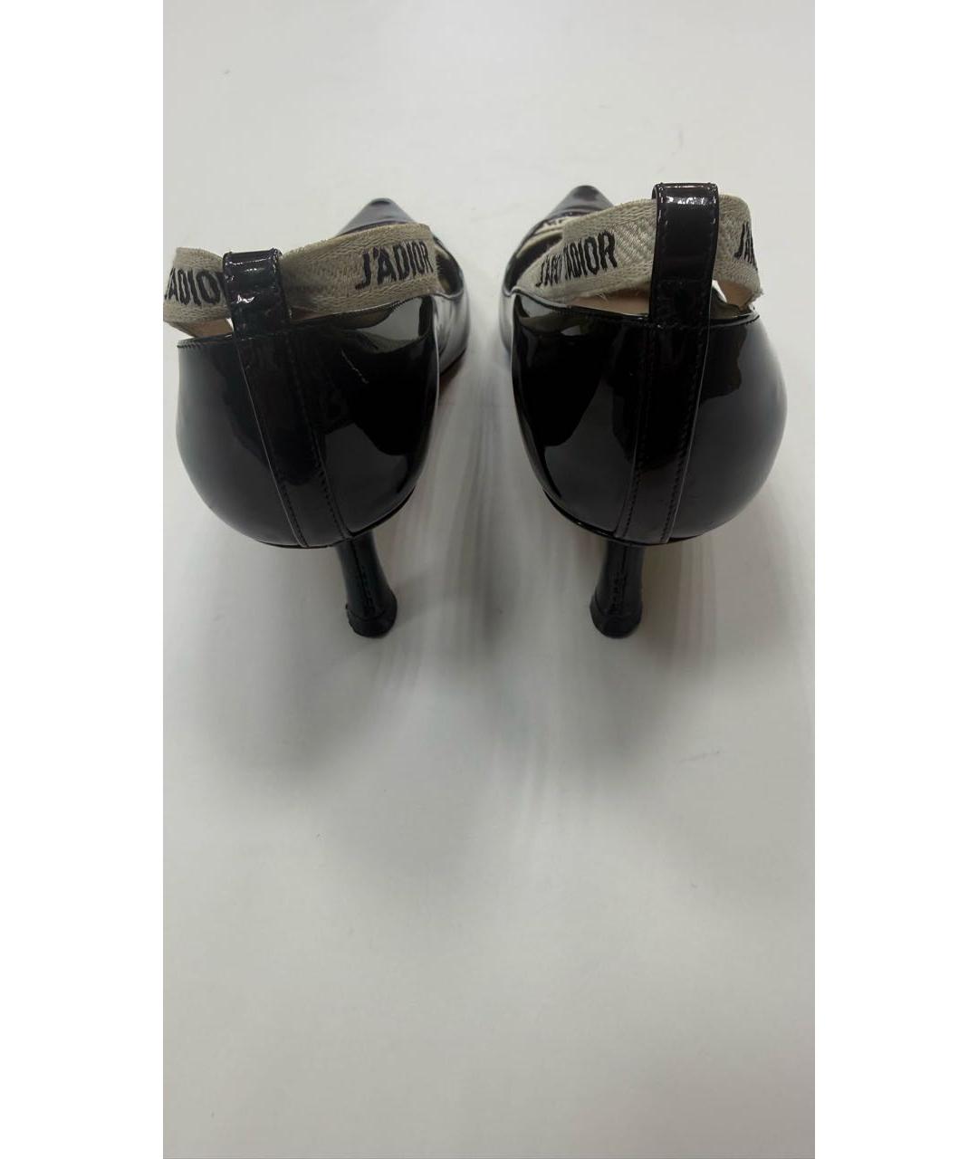 CHRISTIAN DIOR Черные туфли из лакированной кожи, фото 4