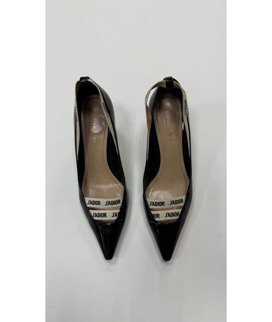 CHRISTIAN DIOR Черные туфли из лакированной кожи, фото 2