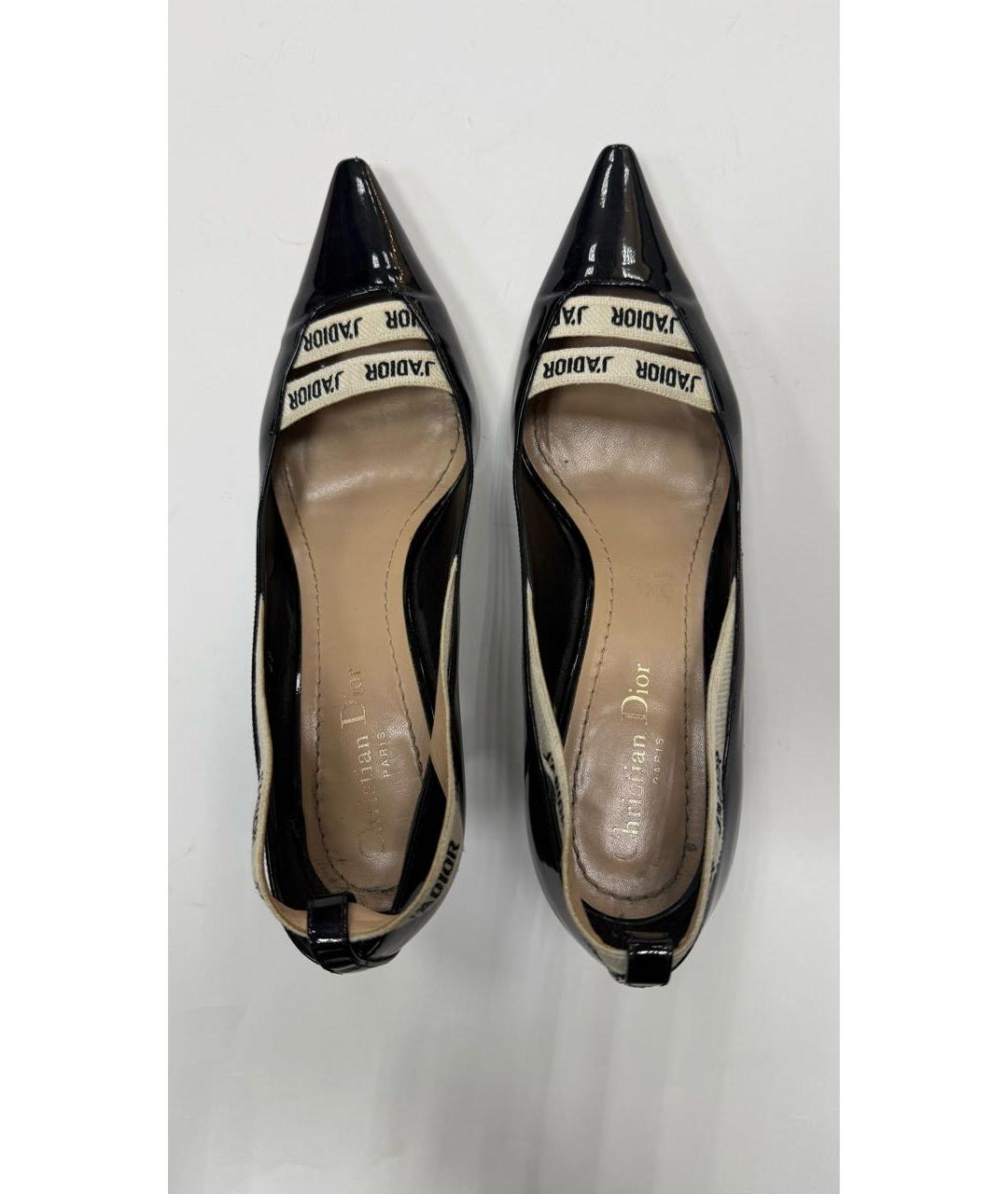 CHRISTIAN DIOR Черные туфли из лакированной кожи, фото 3