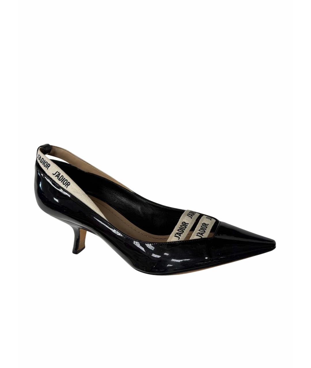 CHRISTIAN DIOR Черные туфли из лакированной кожи, фото 6