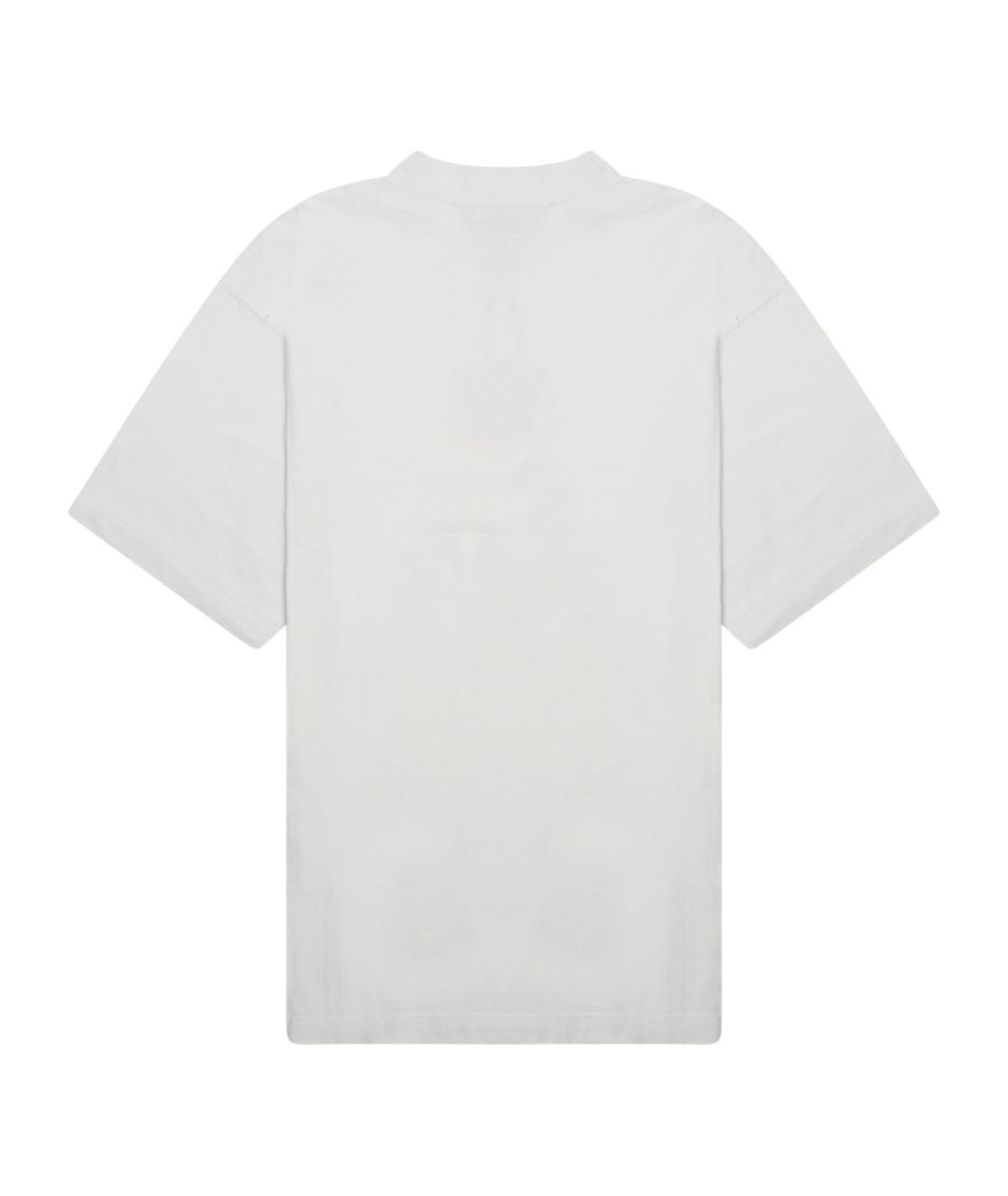 BALENCIAGA Белая хлопковая футболка, фото 2