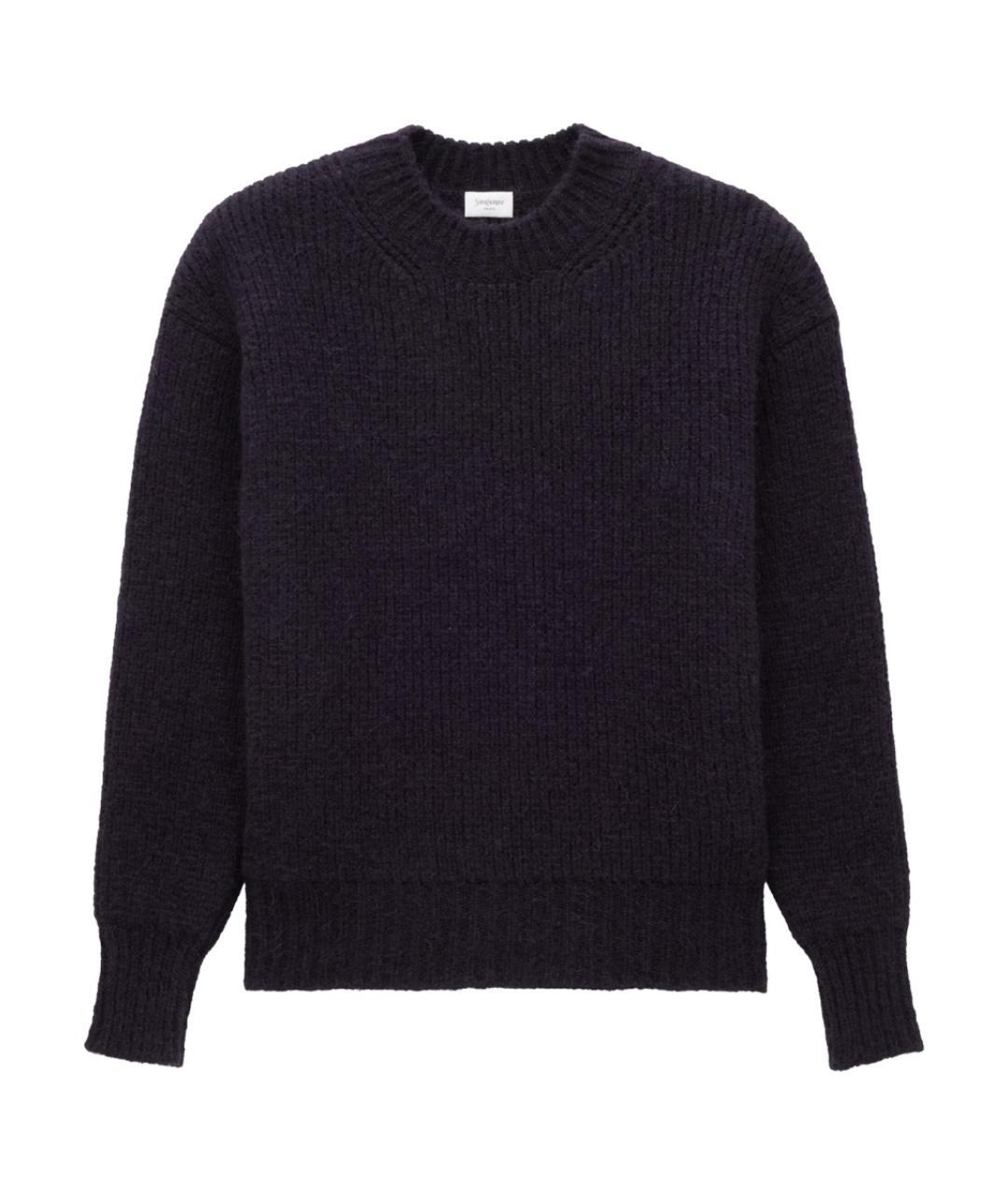 SAINT LAURENT Синий шерстяной джемпер / свитер, фото 3