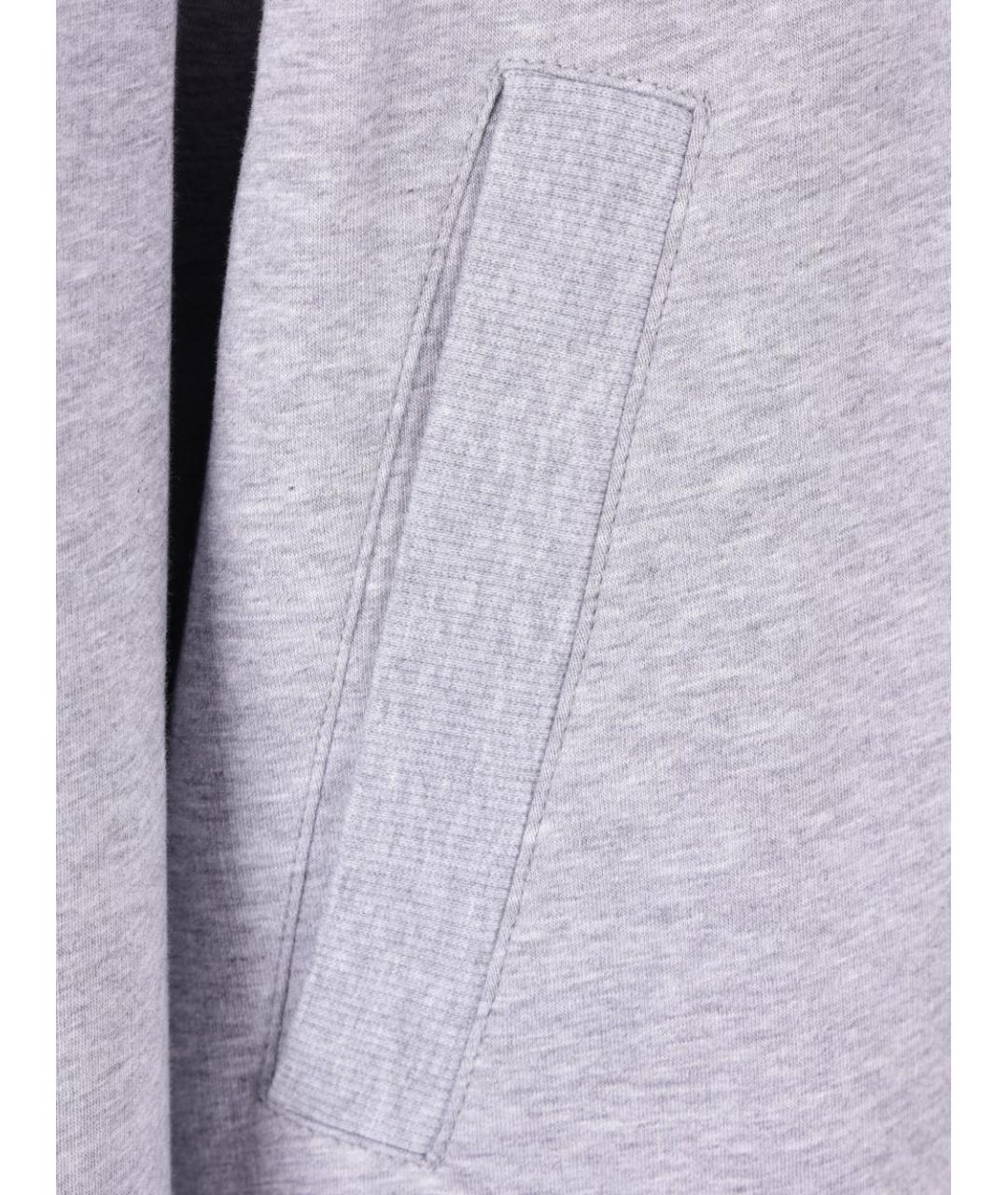 BRUNELLO CUCINELLI Серый хлопковый кардиган, фото 3